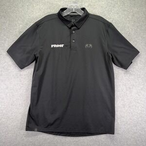 KUIU Polo Shirt Mens Medium Black Hunting Performance Stretch Proof Logo Outdoor